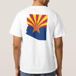 Arizona Vlagkleuren Kaart Vorm T-shirt