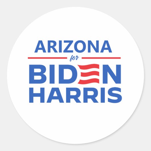 Arizona voor Biden Harris Ronde Sticker (Voorkant)