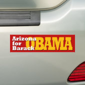 Arizona voor de bumpersticker van Barack Obama (Op auto)