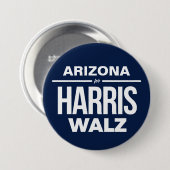 Arizona voor Harris Walz Ronde Button 7,6 Cm (Voorkant /achterkant)