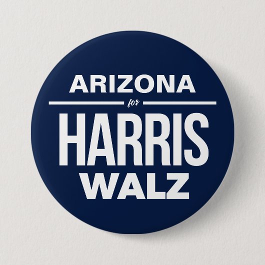Arizona voor Harris Walz Ronde Button 7,6 Cm (Voorkant)