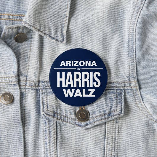 Arizona voor Harris Walz Ronde Button 7,6 Cm (In situ)