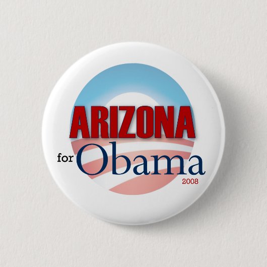 Arizona voor Obama Ronde Button 5,7 Cm (Voorkant)