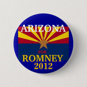 Arizona voor Romney 2012 Ronde Button 5,7 Cm