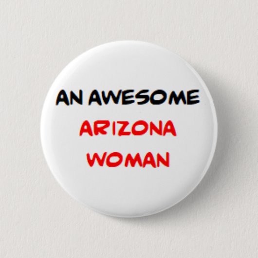 arizona vrouw, geweldig ronde button 5,7 cm (Voorkant)