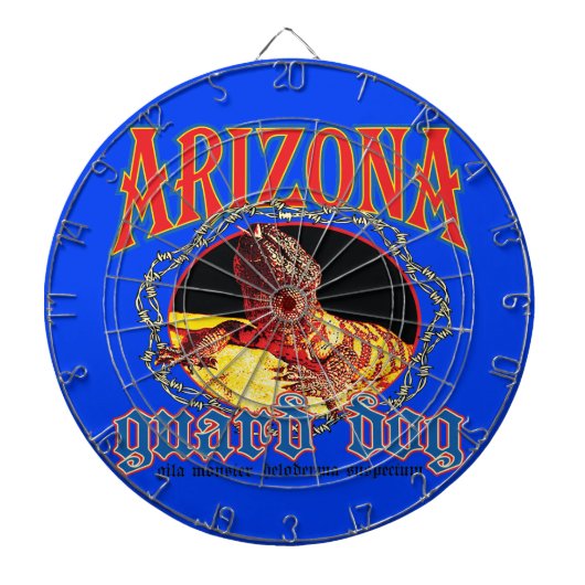 Arizona Waakhond Hagedis Dartbord (Voorkant)