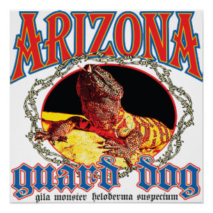 Arizona Waakhond Hagedis Perfect Poster