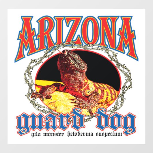 Arizona Waakhond Hagedis Raamsticker (Vel)