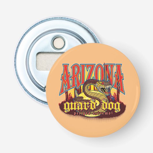 Arizona Waakhond Slang Button Flesopener (Voorkant)