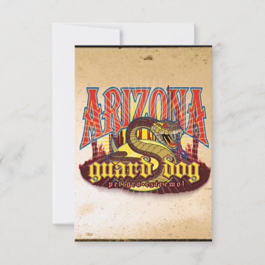 Arizona Waakhond Slang Kaart (Voorkant)