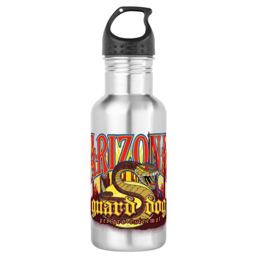 Arizona Waakhond Slang Waterfles (Voorkant)