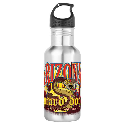 Arizona Waakhond Slang Waterfles (Voorkant)