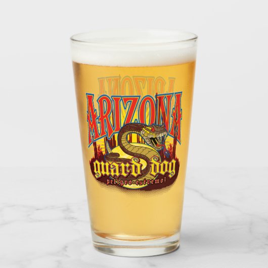 Arizona Wachthond Slang Glas (Voorkant gevuld)