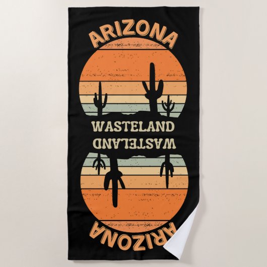 Arizona Wateland Retro Beach Towel Strandlaken (Voorkant)