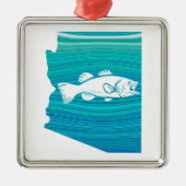 Arizona Wave Vist Metalen Ornament (Voorkant)