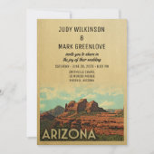Arizona Wedding Invitation  midden-eeuw Kaart (Voorkant)