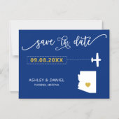 Arizona Wedding Save the Date Card, Map Magnetische Uitnodiging (Voorkant)