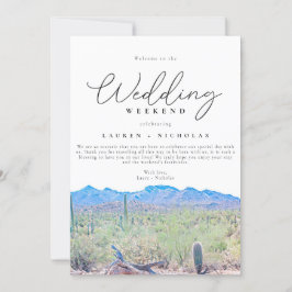 Arizona Wedding Weekend Welkom Kaart