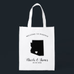 Arizona Wedding Welcome Bag voor Hotel Guests Boodschappentas<br><div class="desc">Vul deze Arizona tas met je favoriete tassen om je uit de stad te verwelkomen!</div>