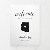 Arizona Wedding Welcome Letter & Itinerary Drieluik Programma (Cover)