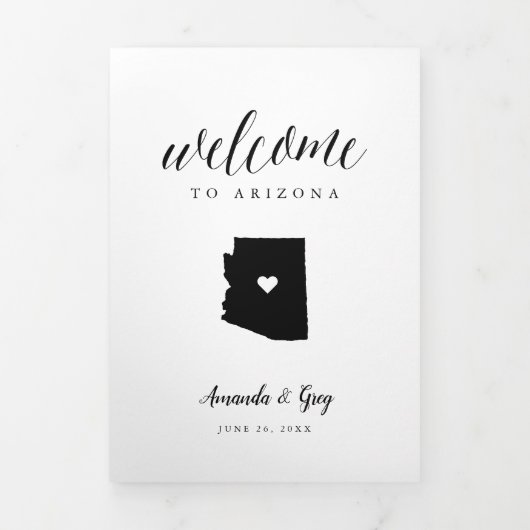 Arizona Wedding Welcome Letter & Itinerary Drieluik Programma (Cover)