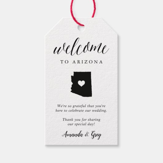 Arizona Wedding Welkom Cadeaulabel (Voorkant)
