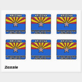 Arizona welkomstbord decoratieve vierkante sticker (Vel)
