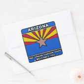Arizona welkomstbord decoratieve vierkante sticker (Envelop)
