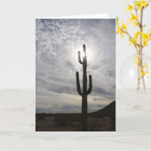 Arizona Wenskaart Saguaro Zonsondergang Kaart (Gele Bloem)