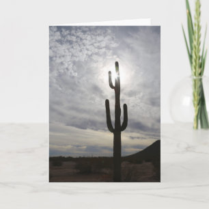 Arizona Wenskaart Saguaro Zonsondergang Kaart