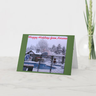 Arizona White-kerstkaart Feestdagen Kaart