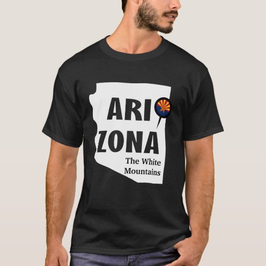 Arizona White Mountains Starburst Locator T-shirt (Voorkant)