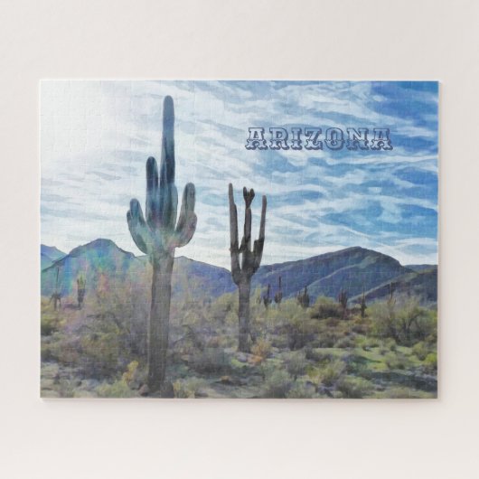 Arizona White Tank Mountains Sunset Legpuzzel (Horizontaal)