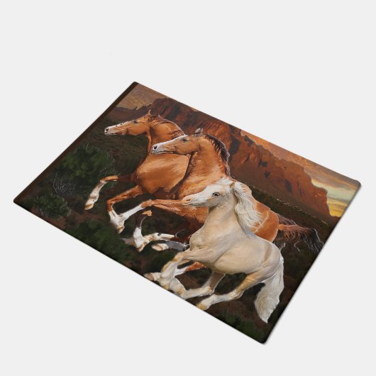 Arizona Wild paarden Deurmat (Schuin)