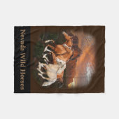 Arizona Wild paarden Fleece Deken (Voorkant (Horizontaal))