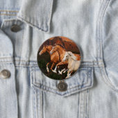 Arizona Wild paarden Ronde Button 7,6 Cm (In situ)