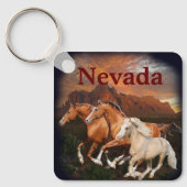 Arizona Wild paarden Sleutelhanger (Voorkant)
