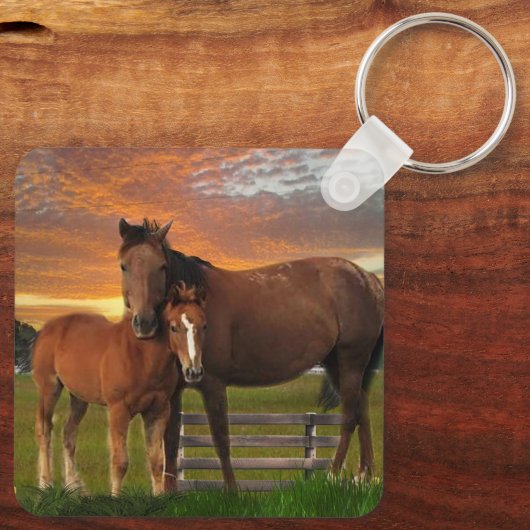 Arizona Wild paarden Sleutelhanger (Achterkant)