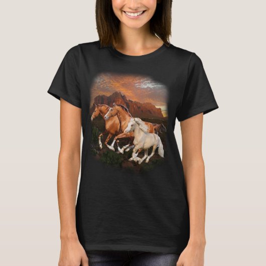 Arizona Wild paarden T-shirt (Voorkant)
