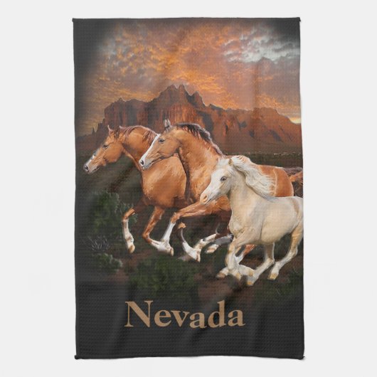 Arizona Wild paarden Theedoek (Verticaal)