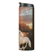 Arizona Wild paarden Thermosbeker (Geroteerd rechts)