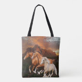 Arizona Wild paarden Tote Bag (Achterkant)