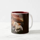 Arizona Wild paarden Tweekleurige Koffiemok (Voorkant rechts)