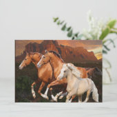 Arizona wilde paarden bedankkaart (Staand voorkant)