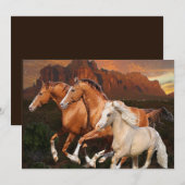 Arizona wilde paarden bedankkaart (Voorkant / Achterkant)