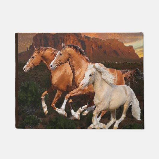Arizona wilde paarden deurmat (Voorkant)