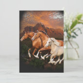 Arizona wilde paarden feestdagenkaart (Staand voorkant)