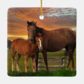 Arizona wilde paarden keramisch ornament (Achterkant)