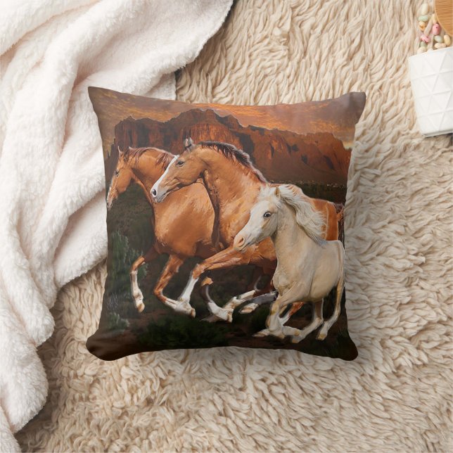 Arizona wilde paarden kussen (Deken)
