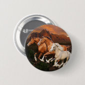 Arizona wilde paarden ronde button 5,7 cm (Voorkant /achterkant)